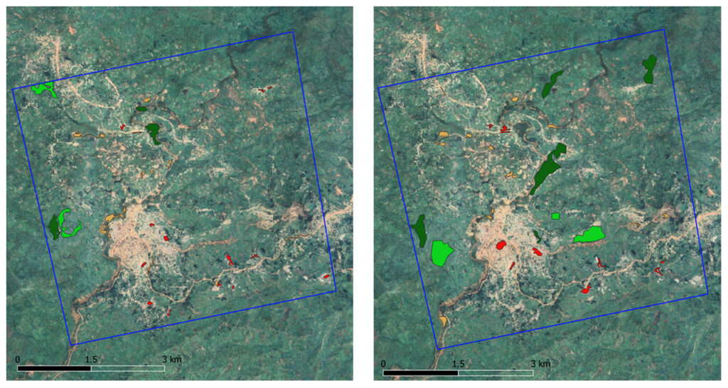 Figure 5. Spatial distribution of training and validation sites used for the supervised LULC classification.