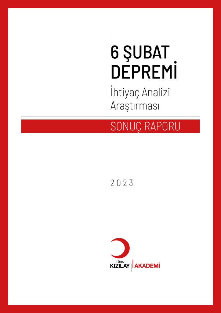 6 Şubat Depremi İhtiyaç Analizi Araştırması Sonuç Raporu