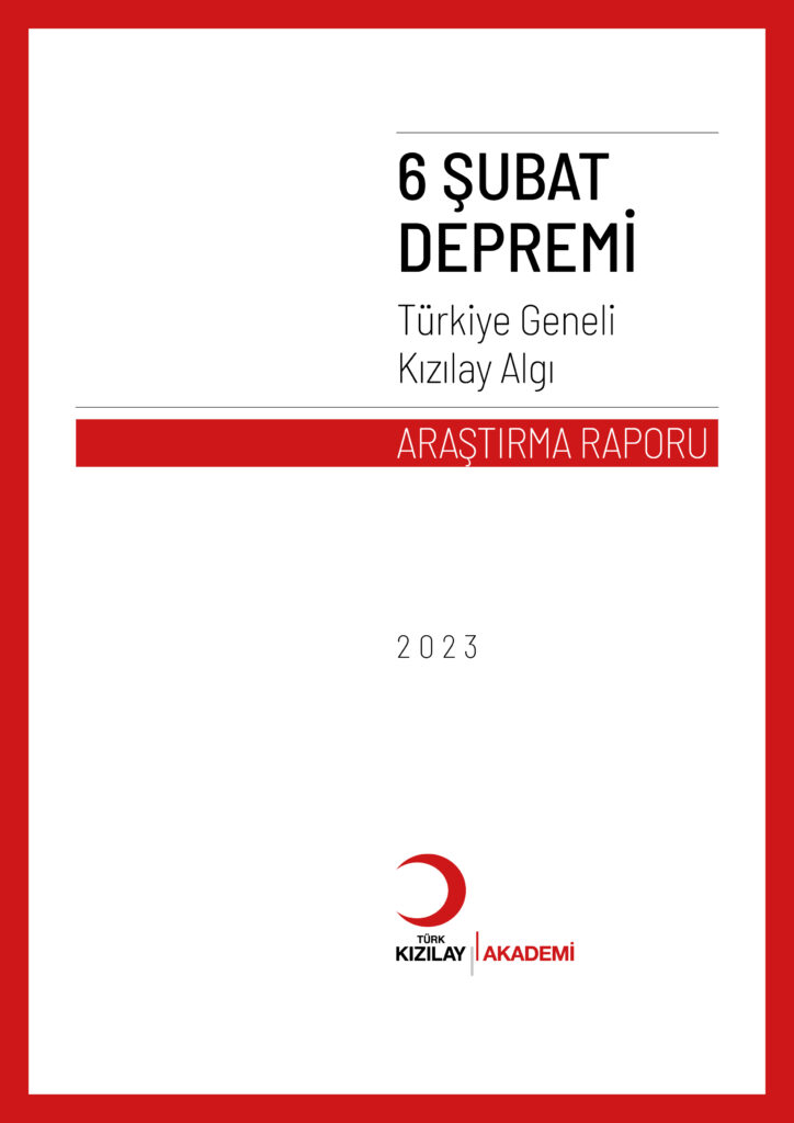 6 Şubat Depremi Türkiye Geneli Kızılay Algı Araştırma Raporu