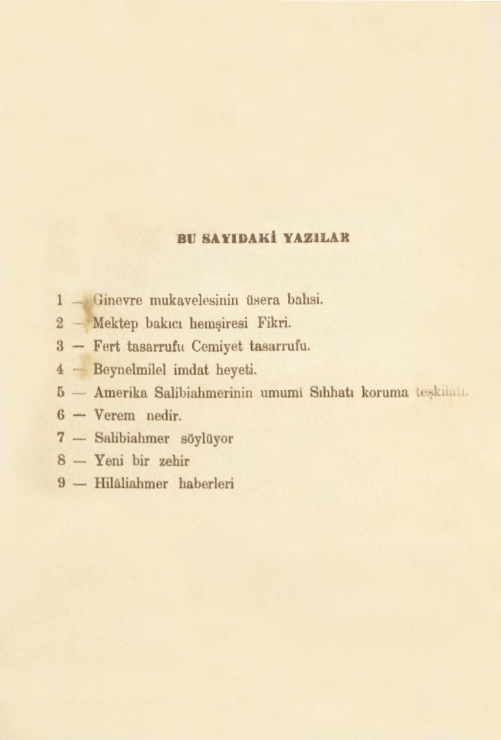 Hilâliahmer Mecmuası Sayı 103 – 1930