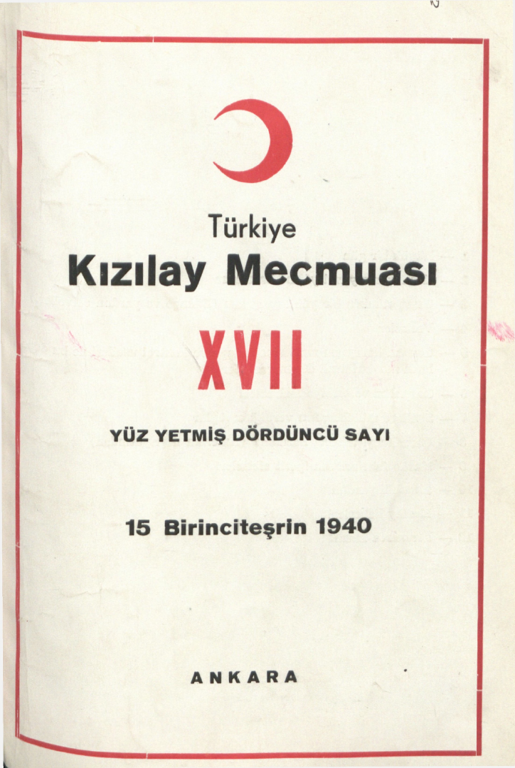 Kızılay Mecmuası Sayı 174 – 1940