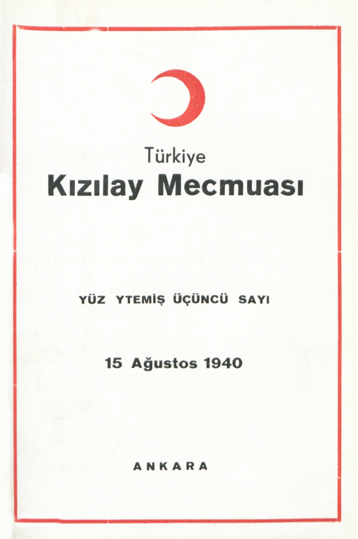 Türkiye Kızılay Mecmuası Sayı 173 – 1940