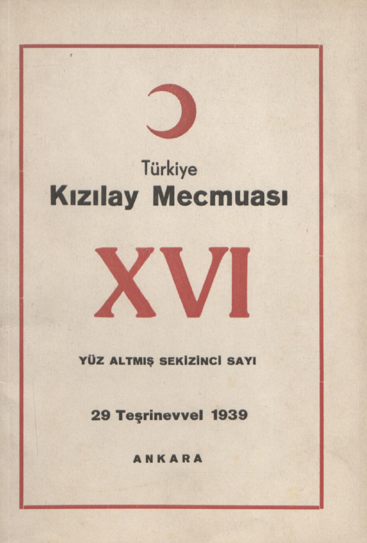 Kızılay Mecmuası Sayı 168 – 1939