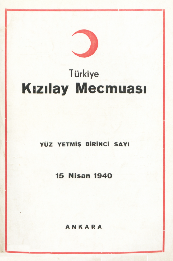 Türkiye Kızılay Mecmuası Sayı 171 – 1940