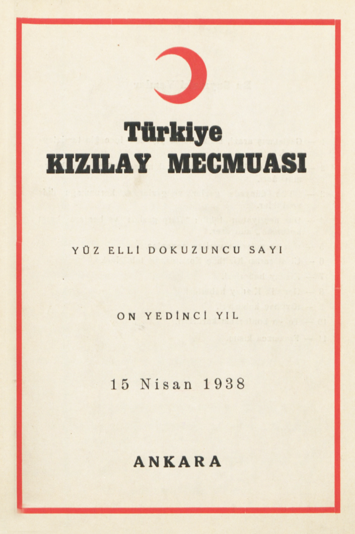 Kızılay Mecmuası Sayı 159 – 1938