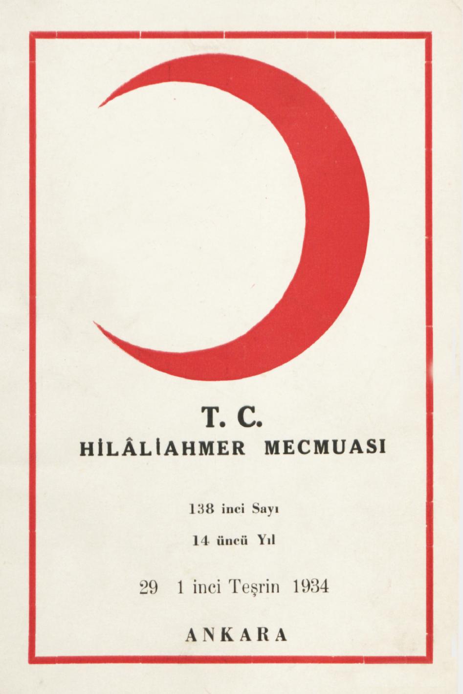 Hilâliahmer Mecmuası Sayı 138 – 1934