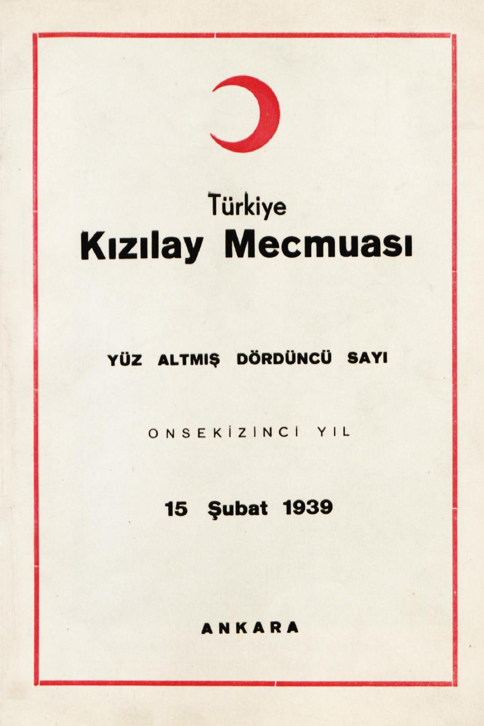 Hilâliahmer Mecmuası Sayı 164 – 1939