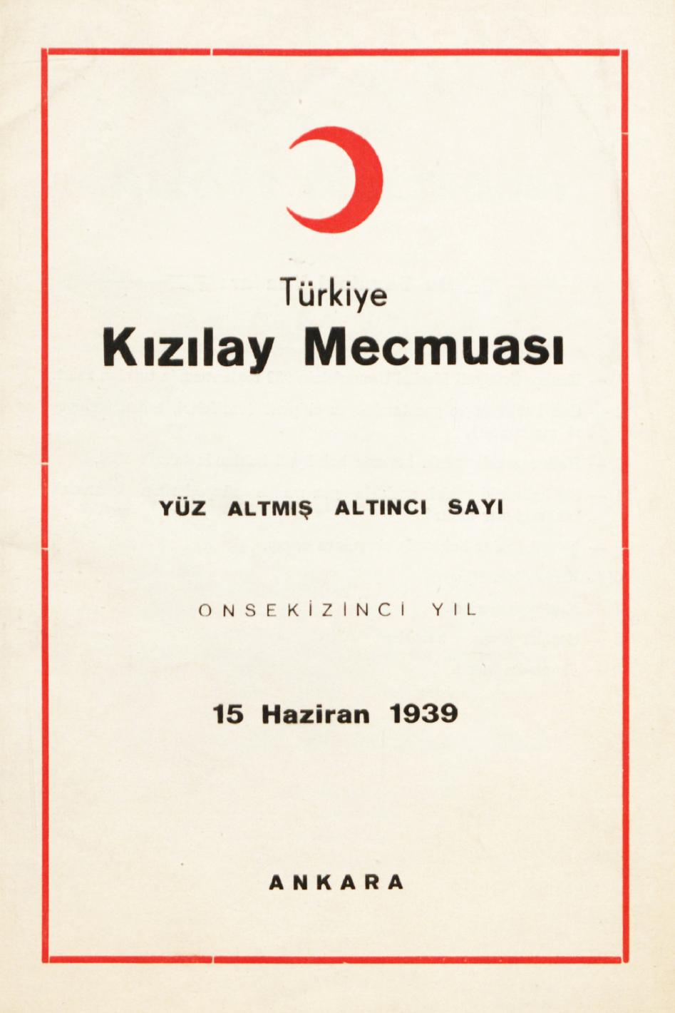 Hilâliahmer Mecmuası Sayı 166 – 1939