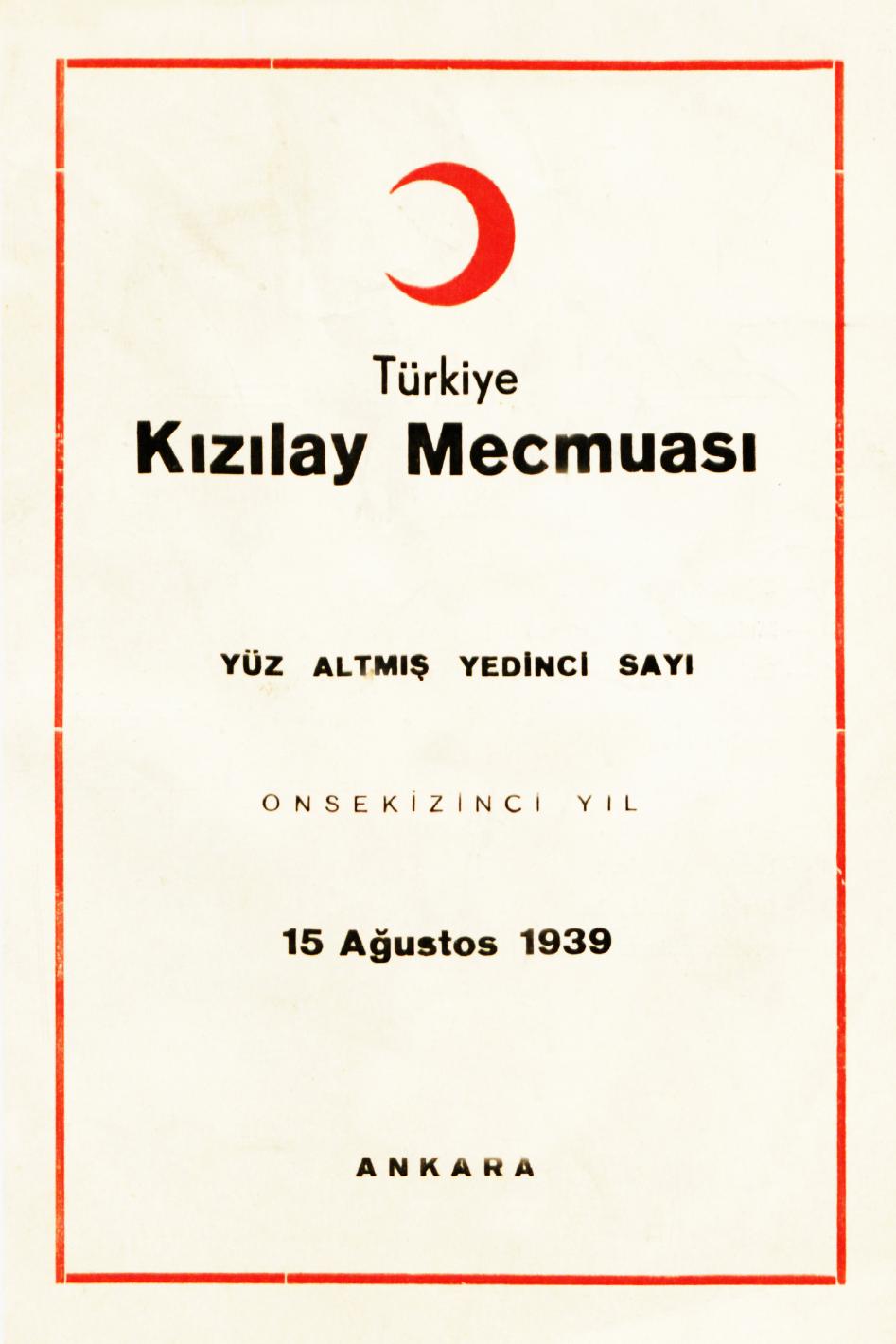 Hilâliahmer Mecmuası Sayı 167 – 1939