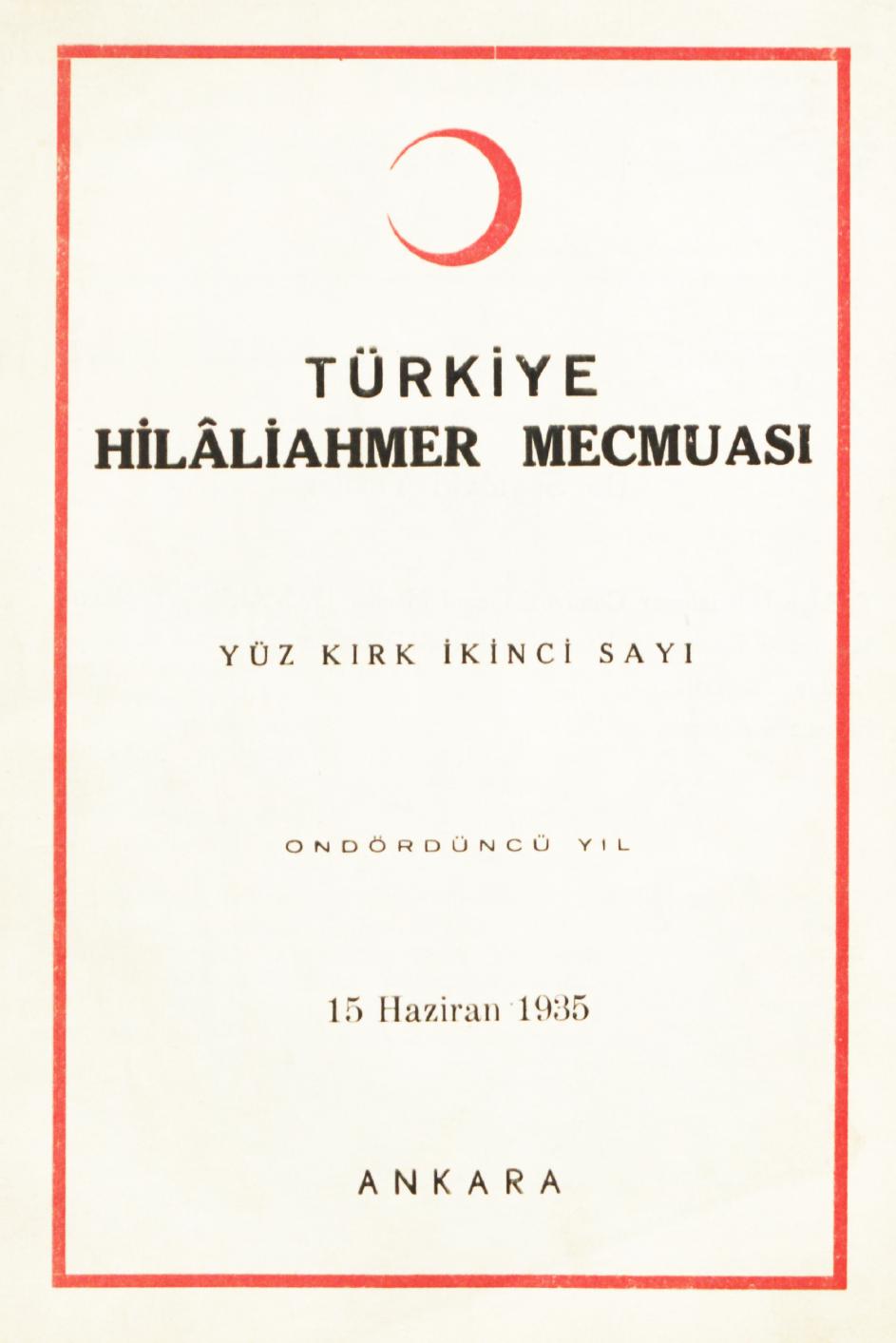 Hilâliahmer Mecmuası Sayı 142 – 1935