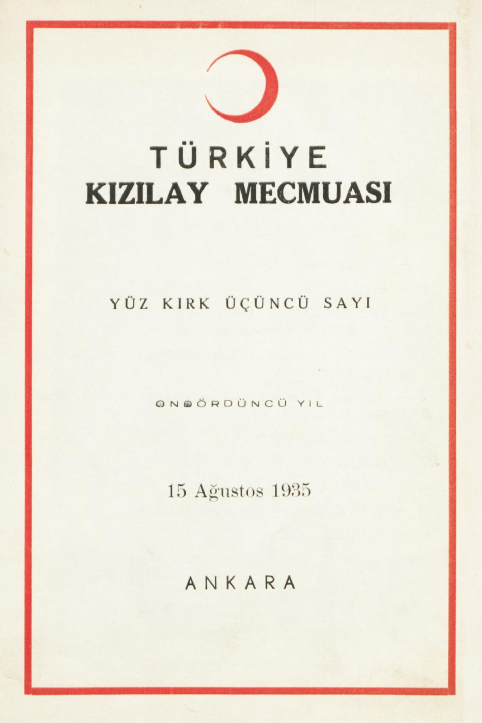 Kızılay Mecmuası Sayı 143 – 1935
