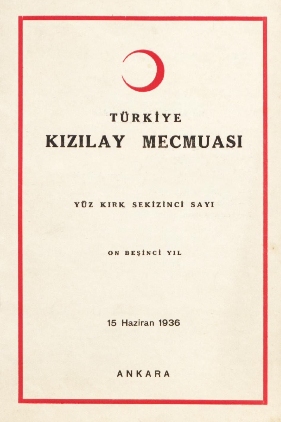 Kızılay Mecmuası Sayı 148 – 1936